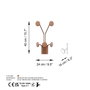 Wallity Giraffe-C Gancho de pared metálico en cobre